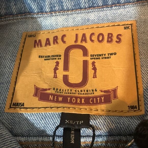 NWT Marc Jacobs Indigo Denim Pom Pom Jacket - Picture 8 of 10